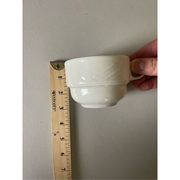 6 Vintage Homer Laughlin China Stackable Coffee Tea Mugs Set of Restaurant Cups - Picture 8 of 8